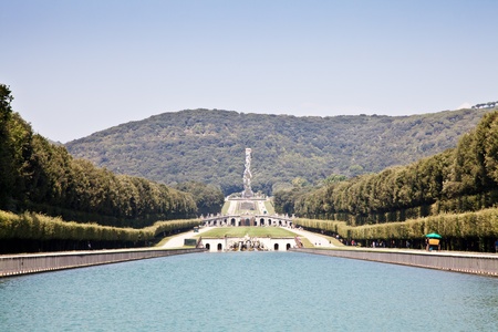 Famous Italian gardens of Reggia di Caserta, Italy.のeditorial素材