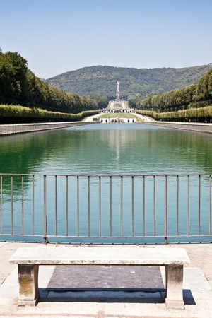 Famous Italian gardens of Reggia di Caserta, Italy.の写真素材