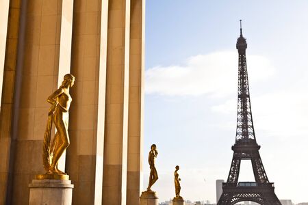 The best place in Paris to have a wonderful view on Eiffel Tower: Trocadero Terraceのeditorial素材