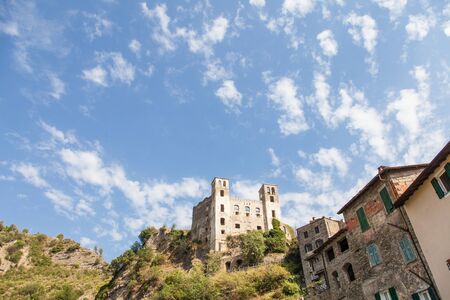 Italy, Liguria Region, Dolceacque Medieval castle, Doria family, 13th centuryの写真素材
