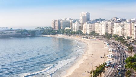 Brazil, Rio de Janeiro. The famous beach of Copacabanaのeditorial素材