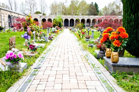 Collection of the most beautiful and moving architectures examples in European cemeteriesのeditorial素材