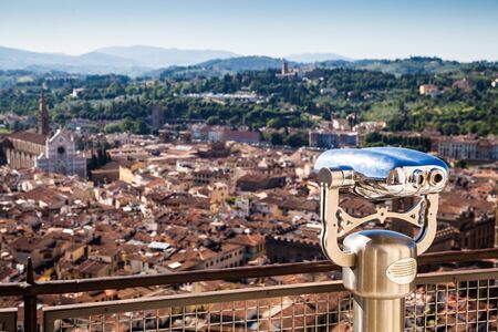 Florence, Italy: panoramic view from the top of Duomo churchの写真素材