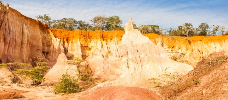 Wonderful orange colors at sunset in Marafa Canyon - also said The Hell's Kitchen. Malindi region, Kenyaの写真素材