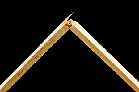 Broken stick, useful for concept of stressの写真素材