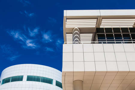 Getty Museum, Los Angeles, California. Modern architecture detail.のeditorial素材
