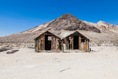Rhyolite is a ghost town in Nye County, in the U.S. state of Nevadaの写真素材
