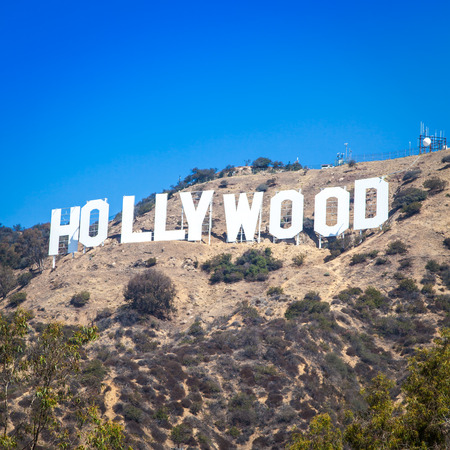 Famous Hollywood landmark in Los Angeles, Californiaのeditorial素材