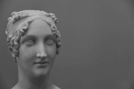 Classical feminine beauty rapresented on this marble old sculptureの写真素材