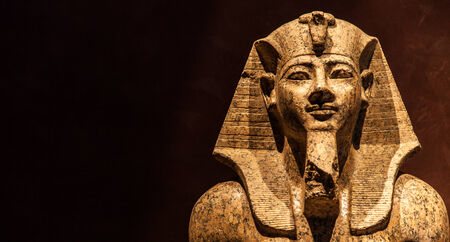 Pharaoh Amnhotep II, 1400 BC, statue made of graniteのeditorial素材