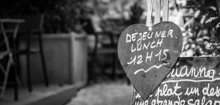 Detail of a tipical French menÃ¹ in Provence - Franceの写真素材