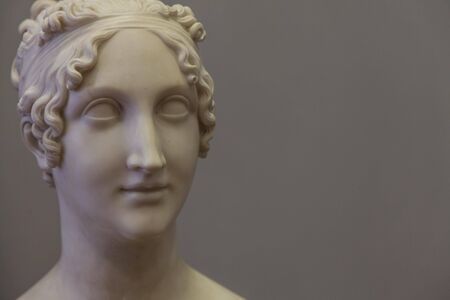 Classical feminine beauty rapresented on this marble old sculptureの写真素材