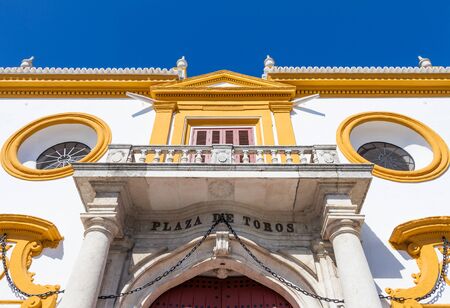 Detail of Plaza de Toros area in Seville - Andalusia Region - Spainのeditorial素材