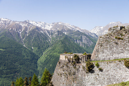 Fenestrelle Fort - North Italy. The 300 years old abandoned fortress, the biggest alpine fortification in Europeのeditorial素材
