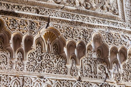 Spain, Andalusia Region. Detail of Alcazar Royal Palace in Seville.のeditorial素材