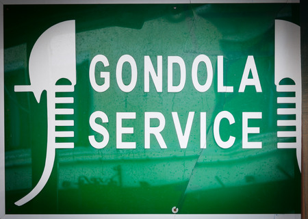 Famous landmark of gondola service in Venice - generic sign, no trademarkの写真素材