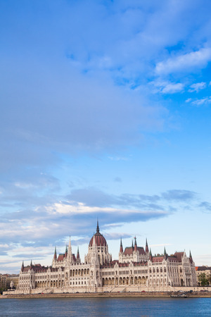 The Hungarian Parliament Building, a notable landmark of Hungary and a popular tourist destination of Budapest.の写真素材