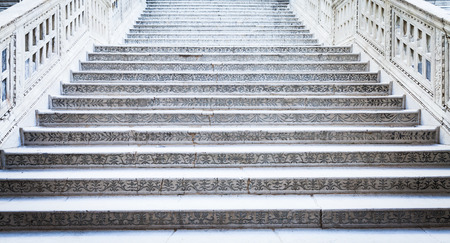 Venice, Italy. Detail of Palazzo Ducale stairwayの写真素材
