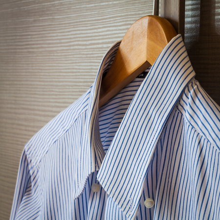 Italian business shirt detail, concept related to business tripsの写真素材