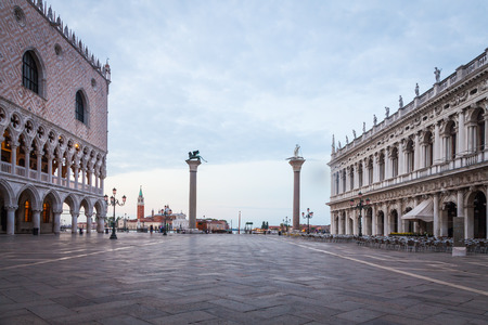 Venice, Italy - Piazza San Marco at sunriseのeditorial素材