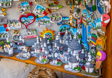 The Trulli di Alberobello is the most famous landmark of Puglia Region, south of Italyの写真素材