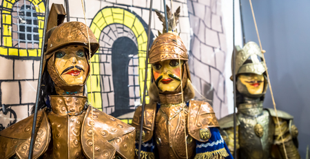 Original Pupo Siciliano (Sicilian puppets, Italy). The Sicilian puppets theatre is UNESCO Heritage.のeditorial素材