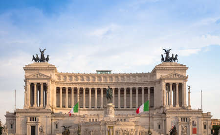 ROME, ITALY - CIRCA AUGUST 2020: Vittoriano Monument located in Piazza Venezia (Venice Square)のeditorial素材