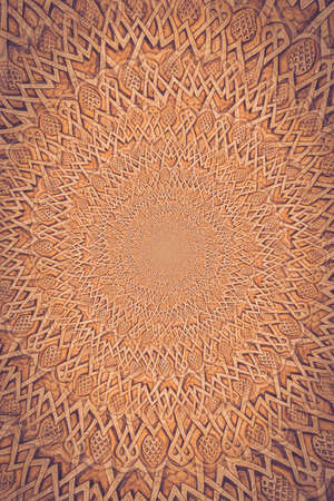 Arab background remanding to Islam culture. Design created from a 13th century architectural detail using droste effect.の写真素材