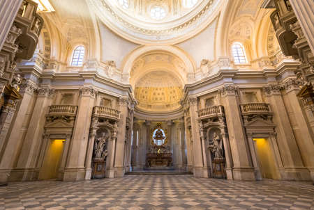 Turin, Piedmont Region, Italy - Circa August 2020: Royal Church in Reggia di Venaria Reale.のeditorial素材
