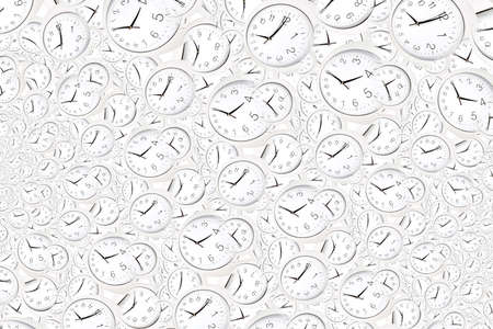 Droste effect background with infinite clock spiral. Abstract design for concepts related to time and deadline.の写真素材