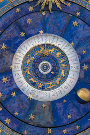 Abstract old conceptual background on mysticism, astrology, fantasy - blueの写真素材