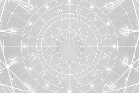 Abstract old conceptual background on mysticism, astrology, fantasy - whiteの写真素材