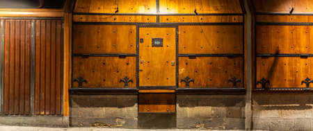 Vintage old door - concept for security, safety, secret, privacy, protectionの写真素材