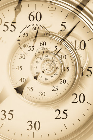 Droste effect background. Abstract design for concepts related to time, deadline and business.