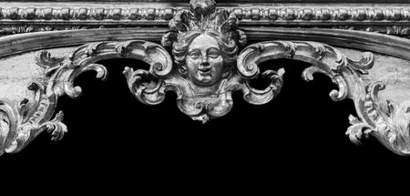 Antique baroque frame decoration with blank empty copy space - pictureの写真素材