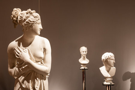 Bassano del Grappa, Italy - January 2023: antique sculpture by Antonio Canova - museum collectionのeditorial素材