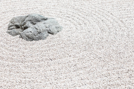Zen garden background. Concept of calm, harmony, health, meditation, relaxation with copy spaceのeditorial素材