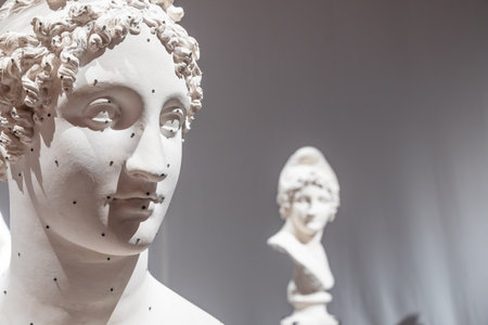 Bassano del Grappa, Italy - December 2022: art museum interior with famous ancient sculpture by Antonio Canovaのeditorial素材