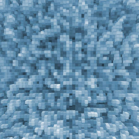 Background with extrudes cubes of blue colorの写真素材