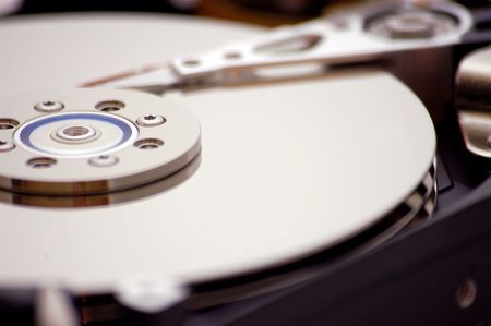 Hard disk close-up