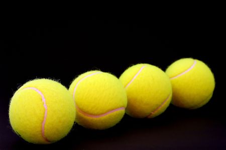 Yellow tennis ballsの写真素材