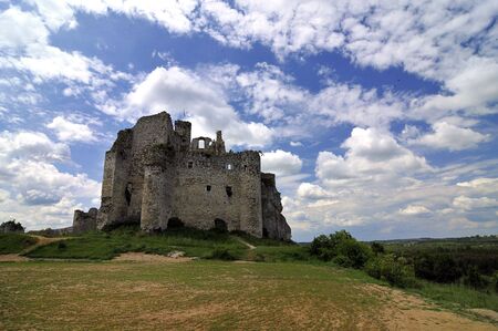 Landscape-ruin castleの写真素材