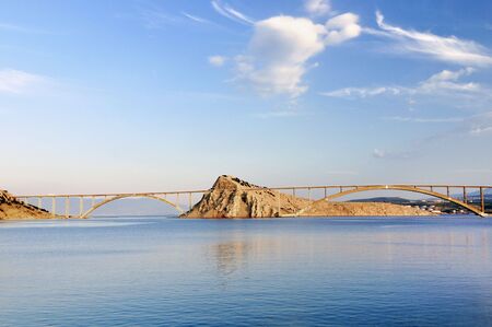 Bridge on island Krk in Croatiaの写真素材