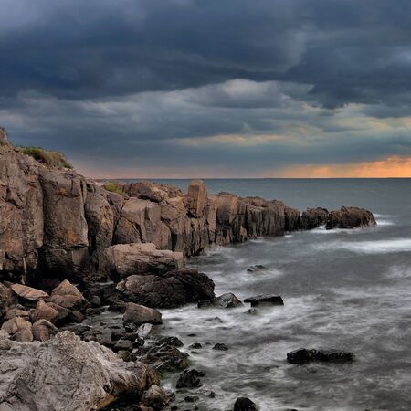 rocks in the Black Sea coastの写真素材