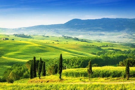 Landscape in Tuscanyの写真素材