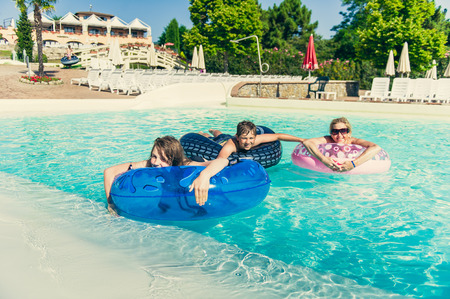 summer fun at the aquaparkの写真素材