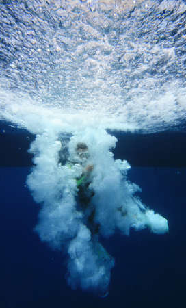 Diver Giant Strideの写真素材