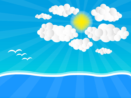 Sunny Day Background, Landscapeのイラスト素材
