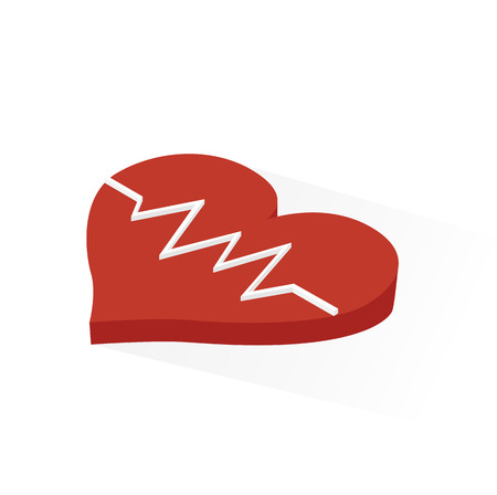 Isometric Icon Heart Rhythm, Vector, illustrationのイラスト素材
