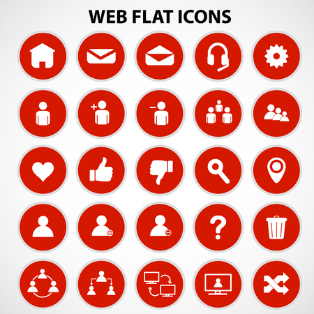 Social network icons set on white background, Vector, Illustration, EPS8.のイラスト素材